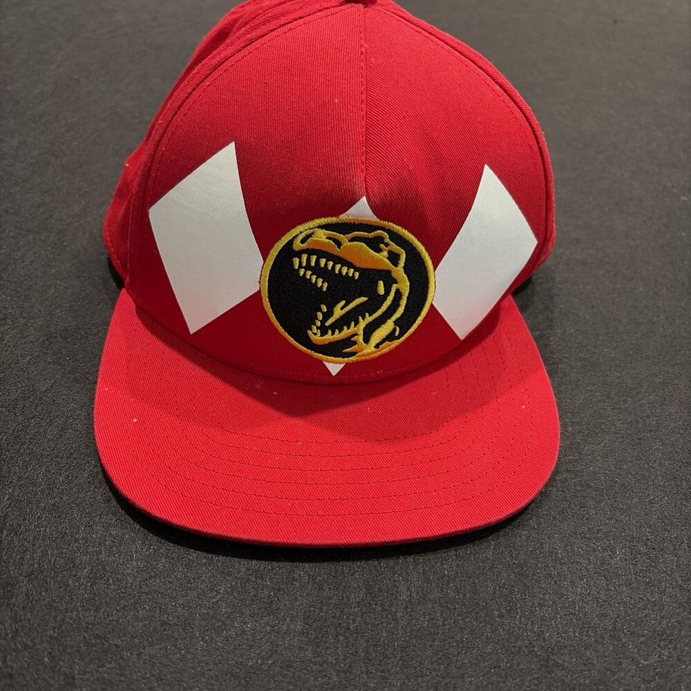 Kids Power Rangers Dino Thunder Red Ranger Snapback Hat One Size Adjustable